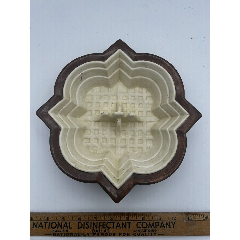 Vtg Holland Mold Ceramic Star Two Port Large 10"×10"×2" Ashtray